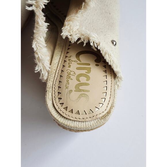 Circus by Sam Edelman Size 5 Baker Espadrille Beige Wedge Boho Heels S0019 - Picture 4 of 6